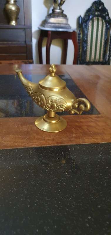 Vintage Brass Oil Lamp