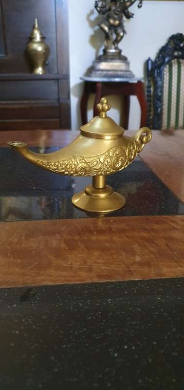 Vintage Brass Oil Lamp