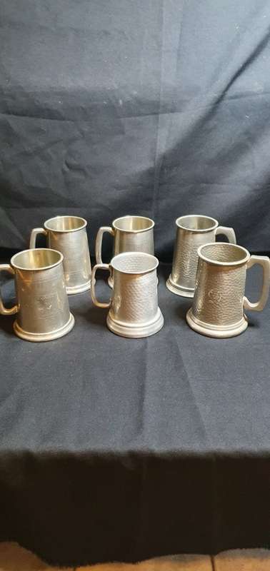 Vintage Pewter Beer Steins