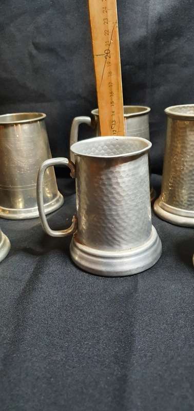 Vintage Pewter Beer Steins