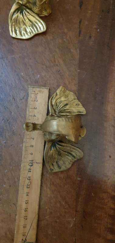 Two Brass Elephant Wall Mount Figurines