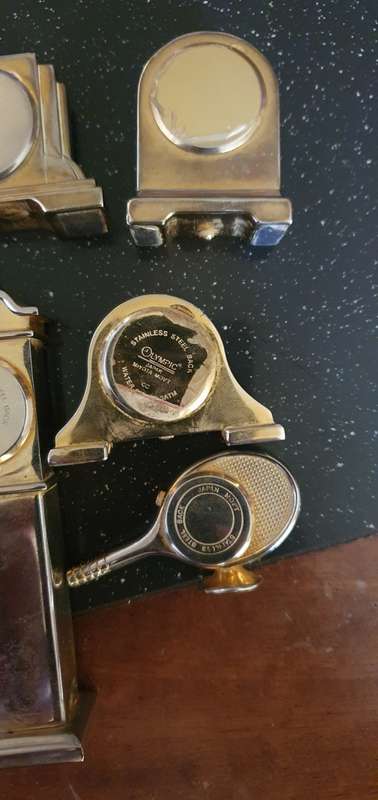 Awesome Collection of Miniature Brass Clocks
