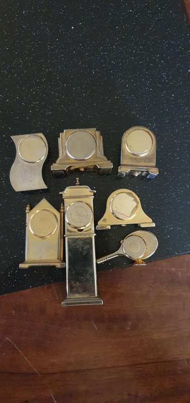 Awesome Collection of Miniature Brass Clocks