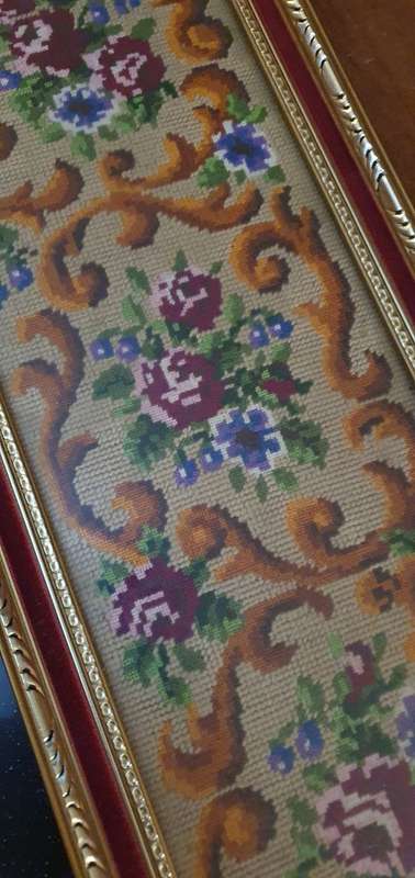 Beautiful 1.06 meter Vintage Framed Tapestry