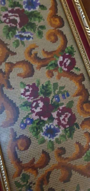 Beautiful 1.06 meter Vintage Framed Tapestry