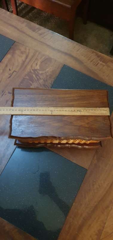 Stunning Vintage Jewellery Box, Made from Kiaat, Swarthout and Dennehout
