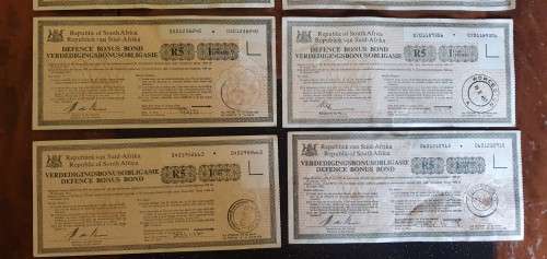 R5-00 South African Defence Bonus Bonds