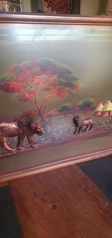 Large Framed Copper Art