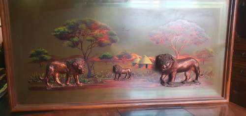 Large Framed Copper Art