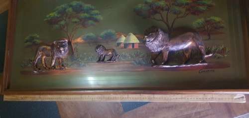 Large Framed Copper Art