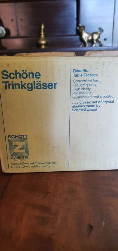 Vintage Jenna Schott White Wine Crystal Glasses