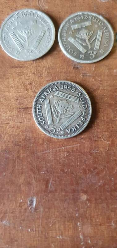 South African 3 D Coins 1936-1955