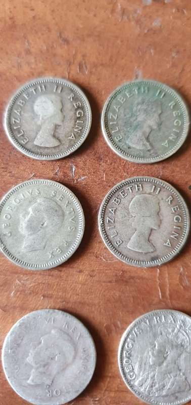 South African 3 D Coins 1936-1955