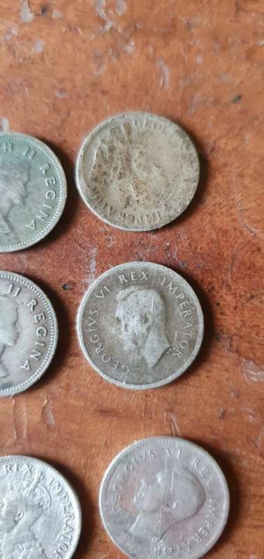 South African 3 D Coins 1936-1955