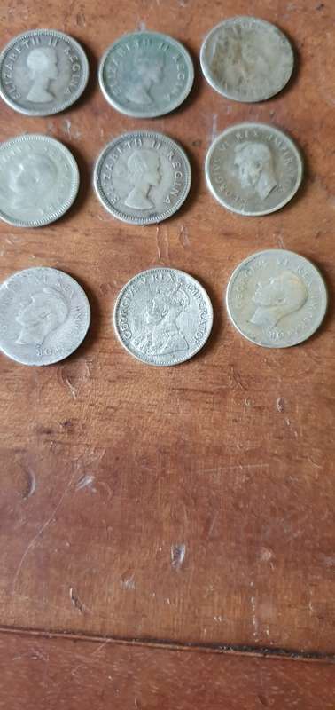 South African 3 D Coins 1936-1955