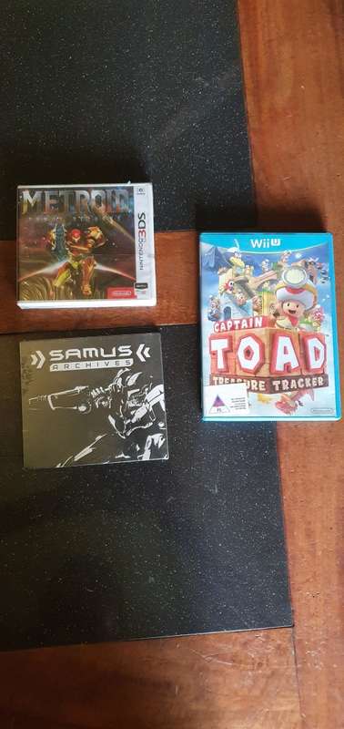 Nintendo 3DS Metroid Samus Returns, Samus Archives Still Sealed Plus Nintendo Wii Captain Toad