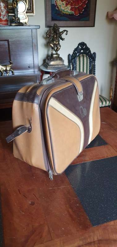 Vintage Bowling Balls in Suitcase