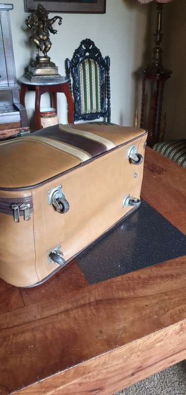 Vintage Bowling Balls in Suitcase