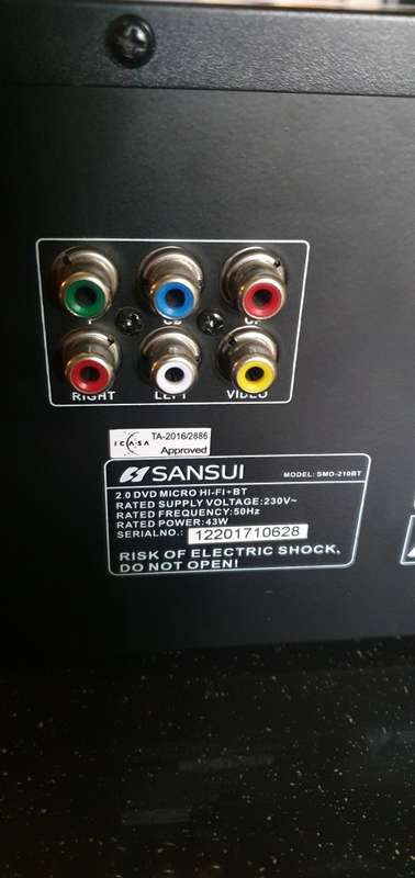 Sansui  2.0 DVD Micro Hi-Fi SMD-210 BT