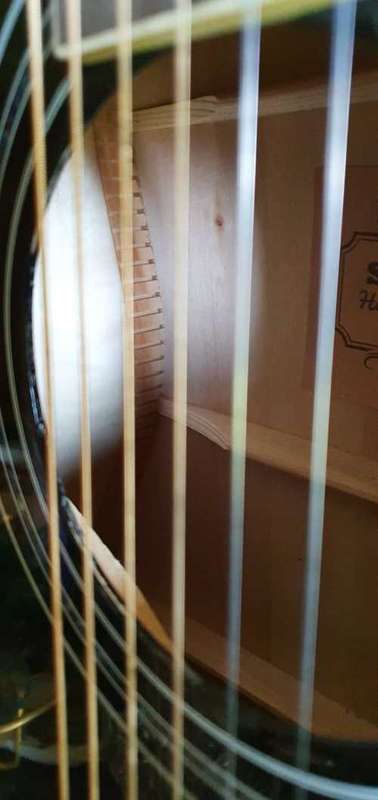Beautiful Sanchez Hand Made Acoustic Guitar On Stand