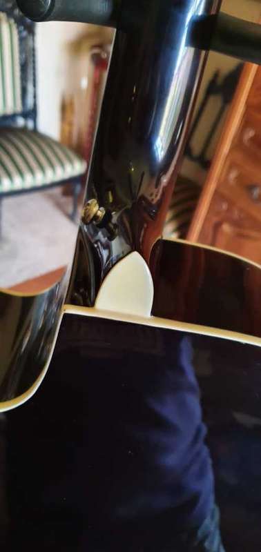 Beautiful Sanchez Hand Made Acoustic Guitar On Stand