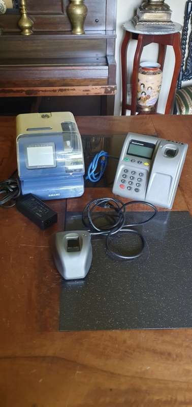 Amano Pix 200 Time Clock & Sagem MorphoAccess Finger Print Terminals