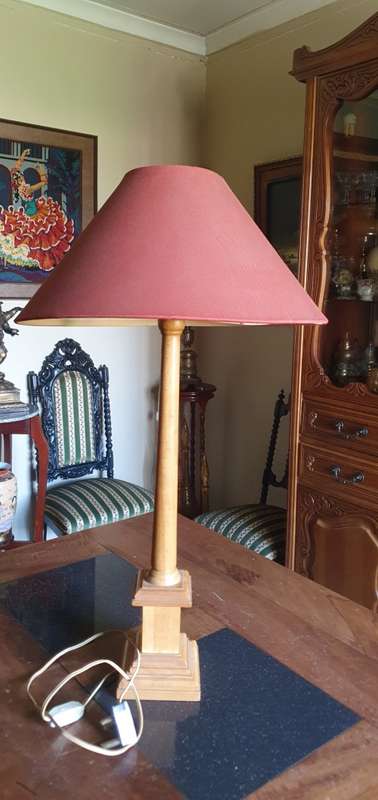 Beautiful Tall Wooden Lamp