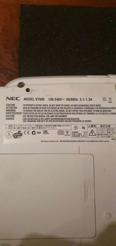 NEC VT 595 Overhead Projector