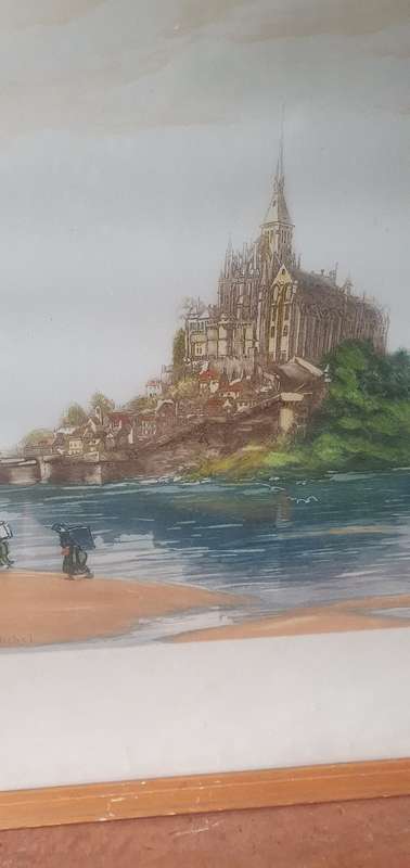 Beautiful  Authentic Le Garf Etching Mont St Michel