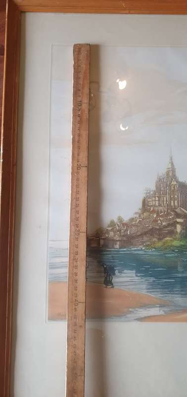 Beautiful  Authentic Le Garf Etching Mont St Michel