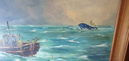 Stunning Oil on Canvas Signed BS Biggs 1972
