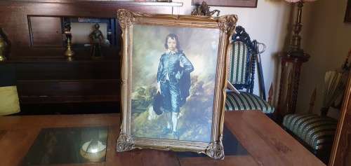 Beautiful Larghe 55cm x 42 cm Vintage Print Of The Blue Boy
