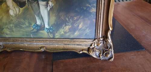 Beautiful Larghe 55cm x 42 cm Vintage Print Of The Blue Boy