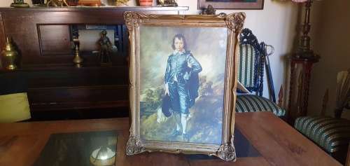 Beautiful Larghe 55cm x 42 cm Vintage Print Of The Blue Boy