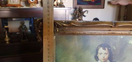 Beautiful Larghe 55cm x 42 cm Vintage Print Of The Blue Boy