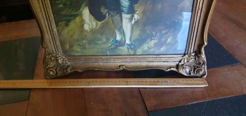 Beautiful Larghe 55cm x 42 cm Vintage Print Of The Blue Boy