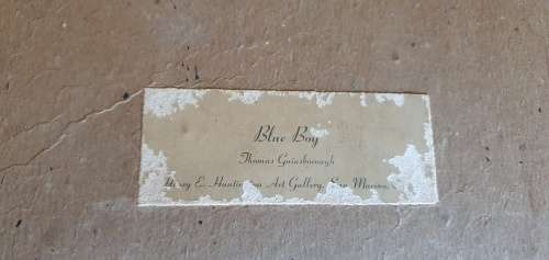 Beautiful Larghe 55cm x 42 cm Vintage Print Of The Blue Boy