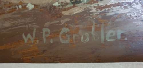 Stunning W P Grobler Oil on Board.