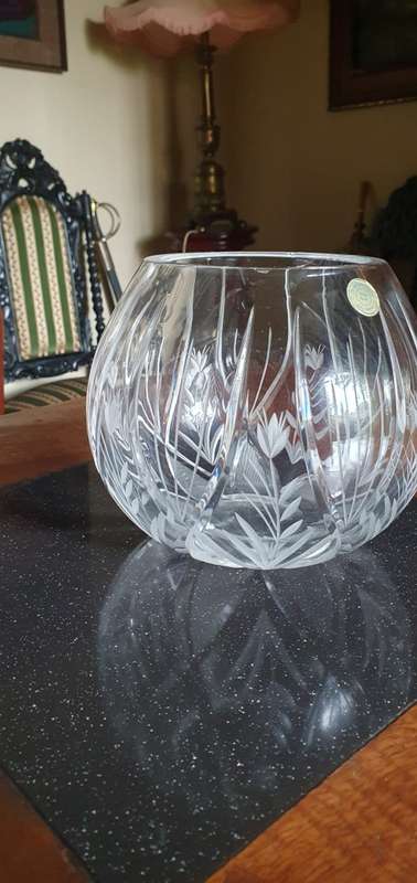 Absolutely Gorgeous Vintage  Czech Crystal Bowl