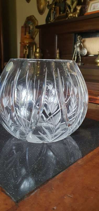 Absolutely Gorgeous Vintage  Czech Crystal Bowl