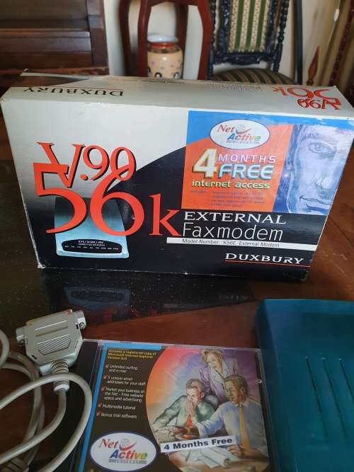 Vintage Ducksbury V.90 56 K Xternal Fax Modem