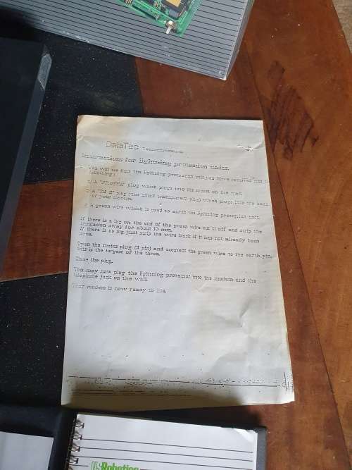 ` RESERVED FOR JOHN GROBLER`  Robotics Courier HST Modem