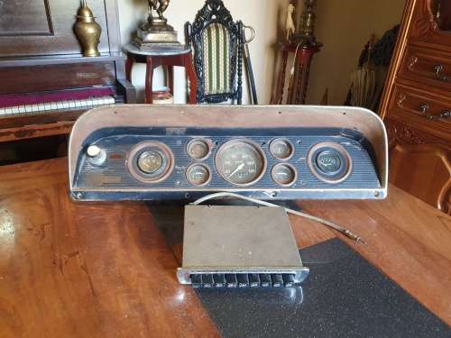 Vintage Ford Gauge Console & Vintage Blaupunkt Radio