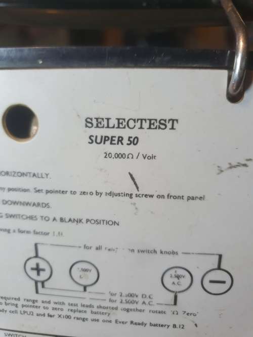 Vintage Selectest Super 50 Mark Tester