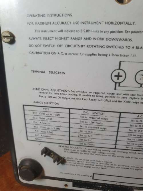 Vintage Selectest Super 50 Mark Tester