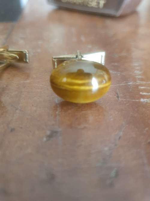 Prince Bi-Jet Lighter & Vintage Tigers Eye Men`s Cuffs + Star Lighter