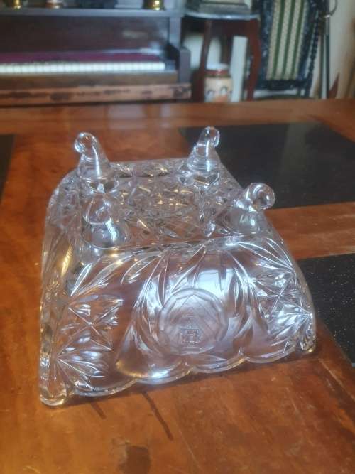 Beautiful Footed Square Bowl