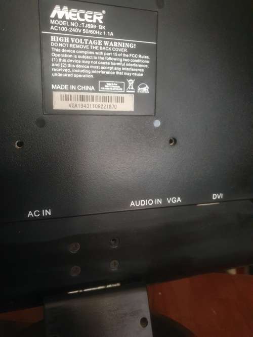 Mecer Monitor TJ899-BK 19`