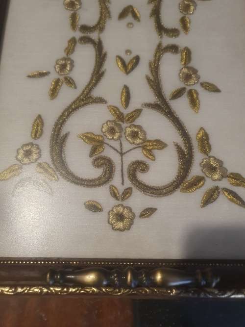 Two Stunning Embroidered Trays