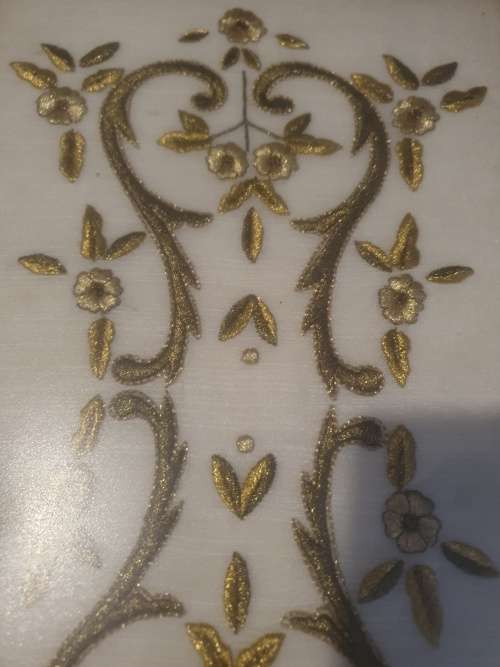 Two Stunning Embroidered Trays